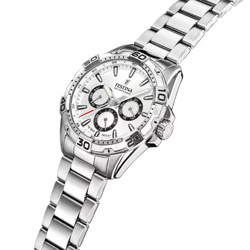 Festina Multifunction Quartz White Dial Stainless Steel Men's Watch | F20623/1